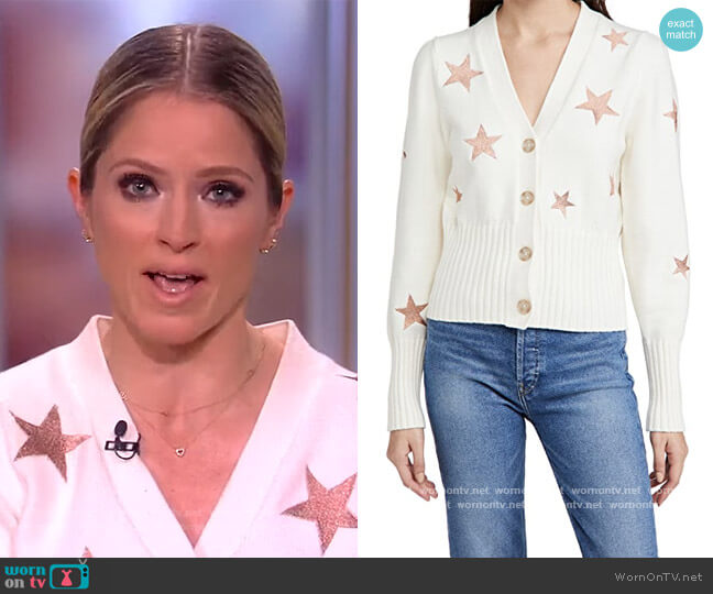 Cinq a Sept Morgan Cardigan worn by Sara Haines on The View