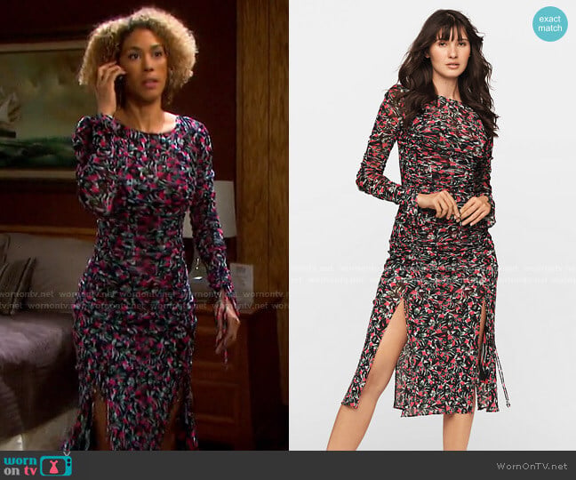 Diane von Furstenberg Corinne Mesh Midi Dress