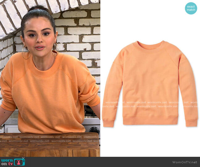 Entireworld Type A Version 3 Sweatshirt in Apricot worn by Selena Gomez on Selena + Chef