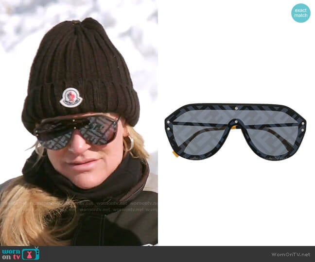 Fendi Fabulous Printed Aviator Sunglasses worn by Heather Gay on The Real Housewives of Salt Lake City