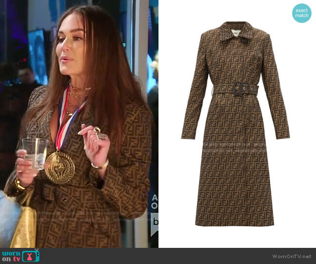 Fendi Soprabito Ff Trench Coat worn by Meredith Marks on The Real Housewives of Salt Lake City