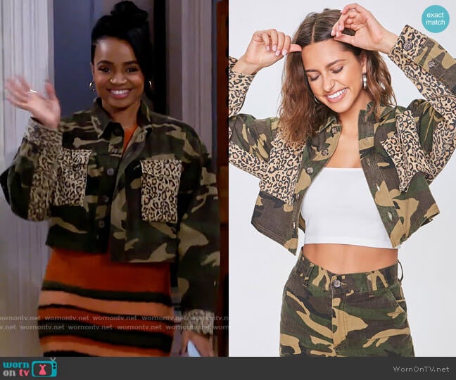 Rainbow Striped Eyelash Knit Top and Skirt in Rust worn by Randi (Kyla Pratt) on Call Me Kat
