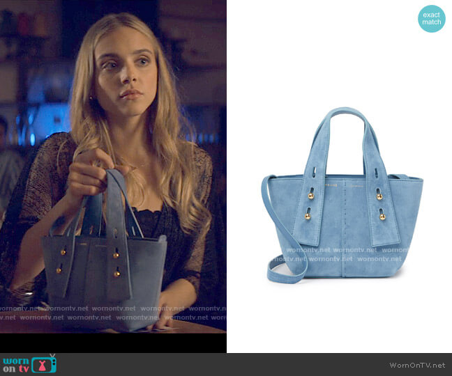 Frame Les Second Suede Mini Tote Bag worn by Bette Whitlaw (Casimere Jollette) on Tiny Pretty Things