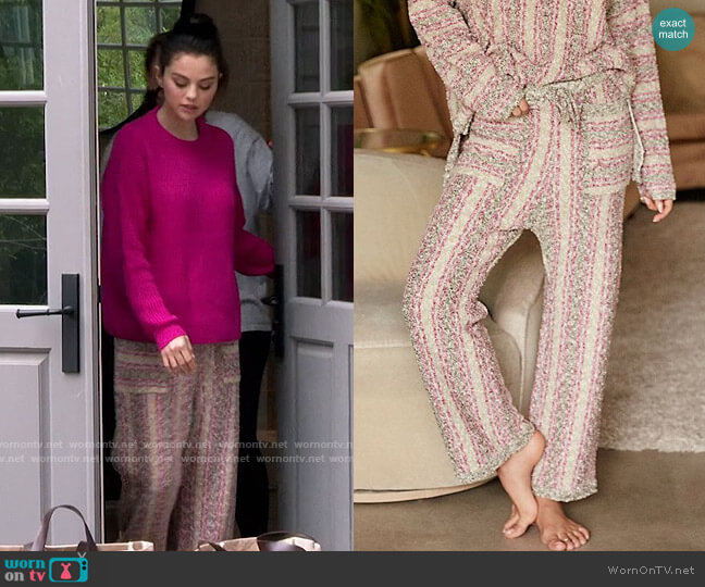 Free People Baja Sweater Set Pants worn by Selena Gomez on Selena + Chef