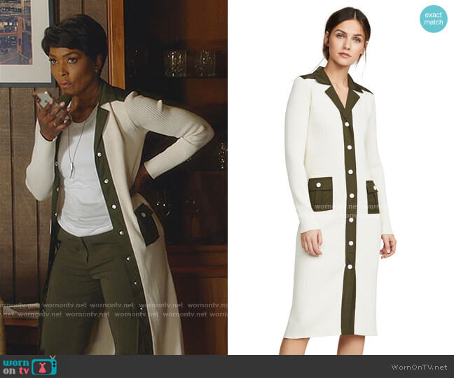 Ganni Tech Knit Dress worn by Athena Grant (Angela Bassett) on 9-1-1