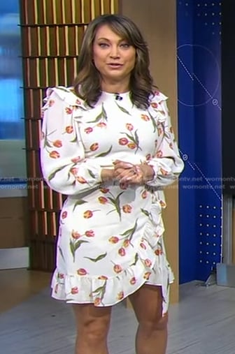 Ginger’s white floral dress on Good Morning America