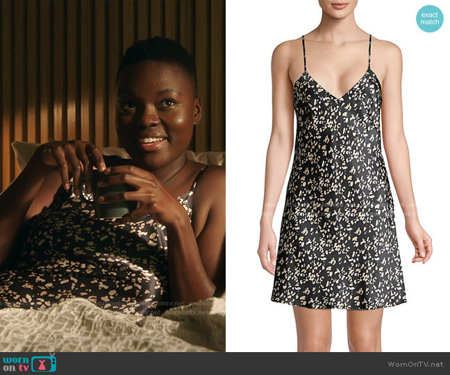 Ginia Panthere Leopard Silk Chemise worn by Mina Okafor (Shaunette Renee Wilson) on The Resident