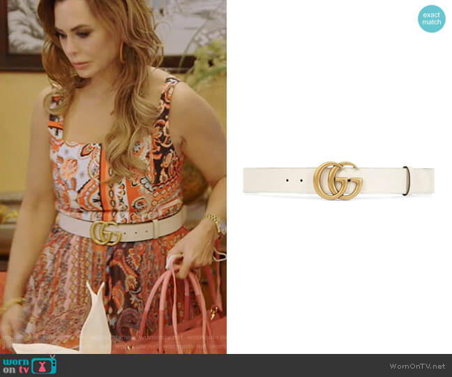 Gucci Double G Buckle Belt worn by D’Andra Simmons on The Real Housewives of Dallas