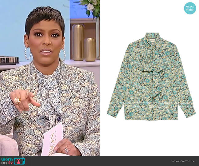 Gucci Liberty Floral Print Blouse worn by Tamron Hall on Tamron Hall Show