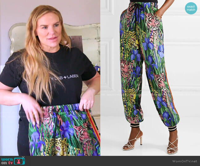 Gucci Printed Track Pants worn by Heather Gay on The Real Housewives of Salt Lake City