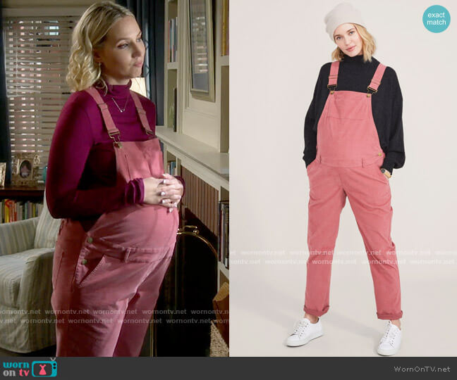 Hatch The Cord Overall in Blossom worn by Mandy Baxter (Molly McCook) on Last Man Standing