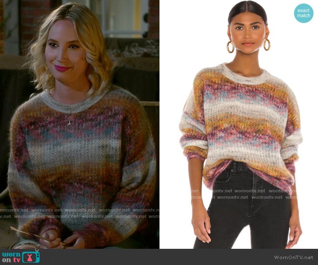 IRO Maroja Sweater worn by Mandy Baxter (Molly McCook) on Last Man Standing