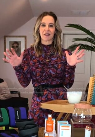 Jenn Falik’s floral ruched dress on Today
