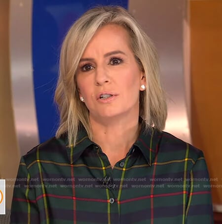 Jennifer’s green plaid shirt on Good Morning America