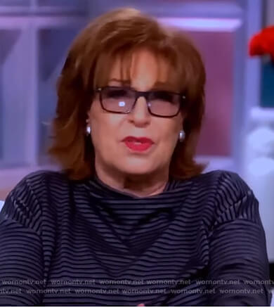 Joy’s gray stripe top on The View