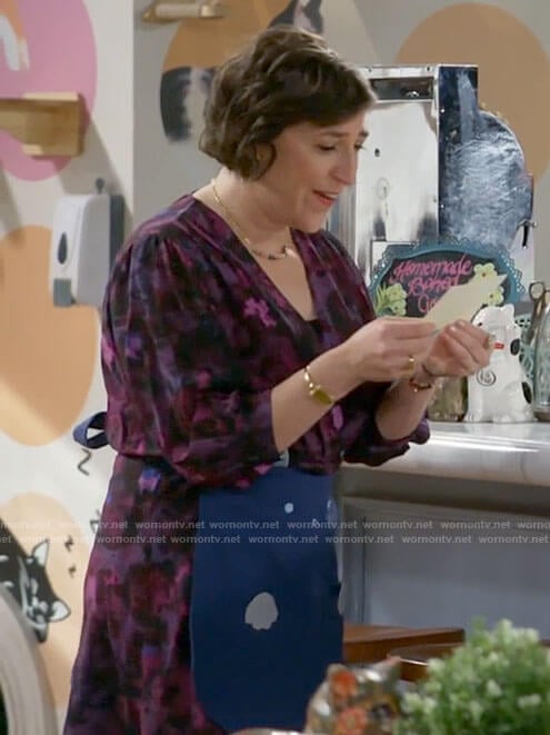 Kat’s purple floral dress on Call Me Kat