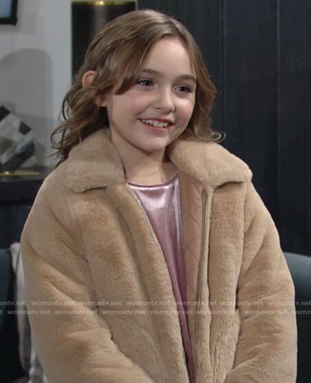 Katie’s fur jacket on The Young and the Restless