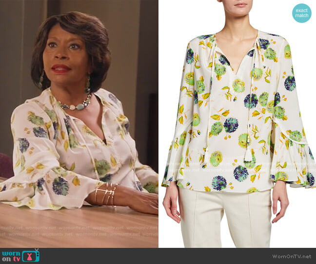 Kobi Halperin Tate Printed Silk Blouse