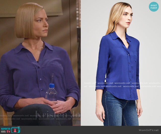 L'Agence Ryan Blouse worn by Jill Kendall (Jaime Pressly) on Mom