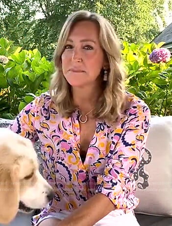 Lara’s pink floral shirt on Good Morning America