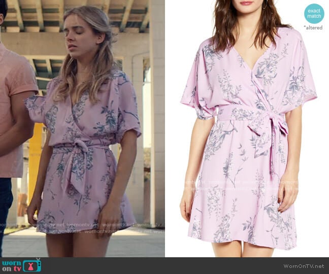 Leith Dolman Sleeve Wrap Minidress worn by Bette Whitlaw (Casimere Jollette) on Tiny Pretty Things