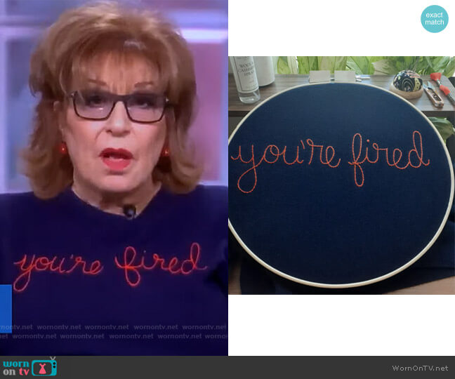 Lingua Franca You're Fired Sweater worn by Joy Behar on The View