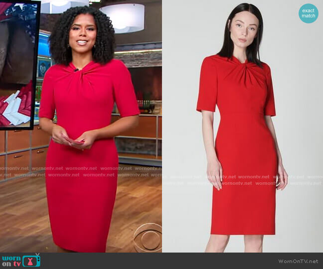 LK Bennett Caterina Dress worn by Adriana Diaz on CBS Mornings
