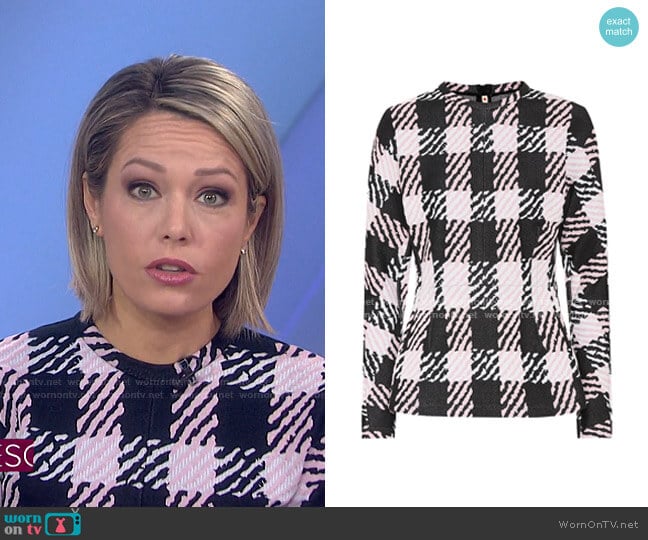 Marni Checked Cotton-Blend Sweater worn by Dylan Dreyer on Today