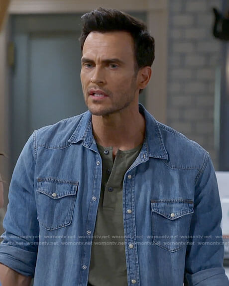 Max’s denim shirt on Call Me Kat