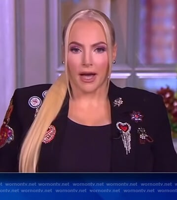 Meghan’s black embellished blazer on The View