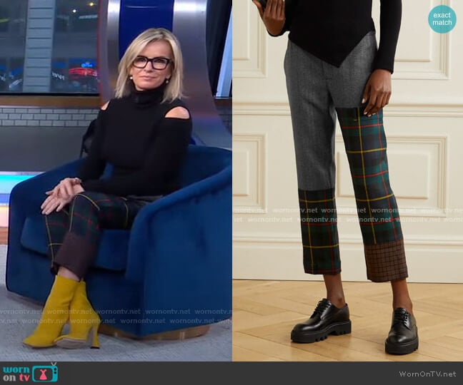Monse Patchwork Wool-Blend Pants worn by Dr. Jennifer Ashton on Good Morning America