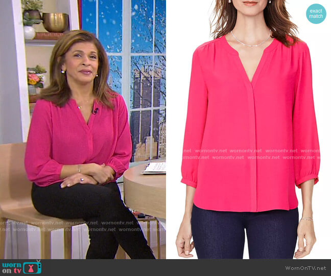 NYDJ Pintuck Blouse worn by Hoda Kotb on Today
