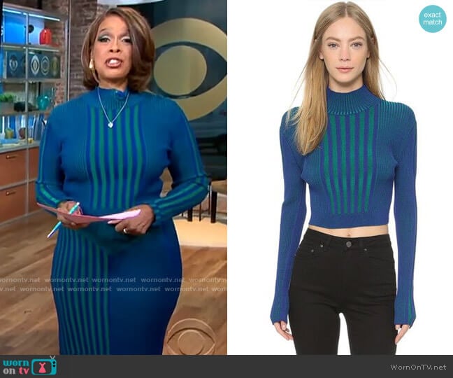 Ohne Titel Plaited Rib Sweater worn by Gayle King on CBS Mornings