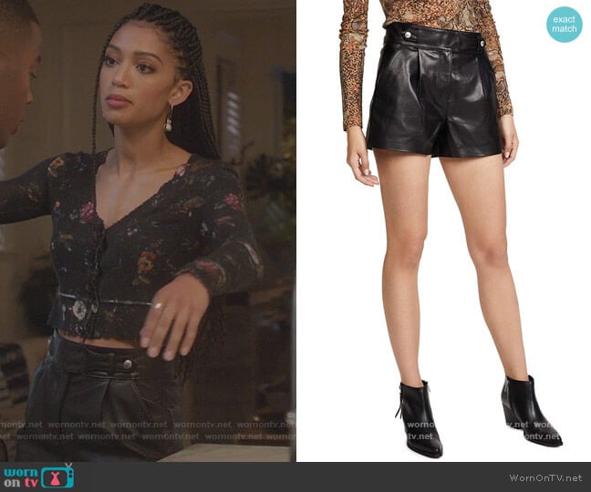 Paige Colima Shorts worn by Olivia Baker (Samantha Logan) on All American
