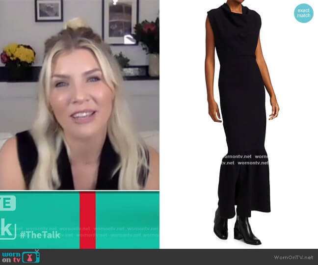 3.1 Phillip Lim Military Cowl-Neck Ribbed Dress worn by Amanda Kloots on The Talk