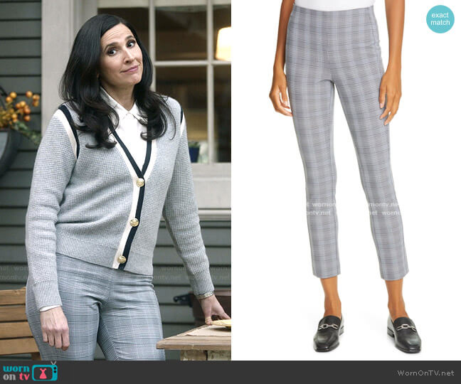 Rag & Bone Simone Glen Plaid Pants worn by Delia (Michaela Watkins) on The Unicorn