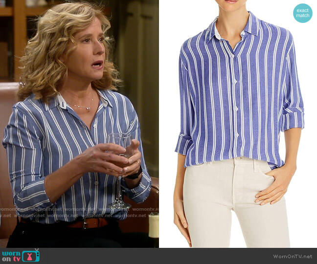 Rails Sydney Shirt in Cadiz Stripe worn by Vanessa Baxter (Nancy Travis) on Last Man Standing