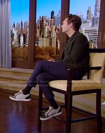 Ryan’s black and grey sneakers on Live with Kelly and Ryan