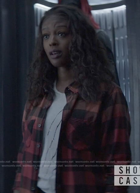 Ryan’s ombre checked shirt on Batwoman