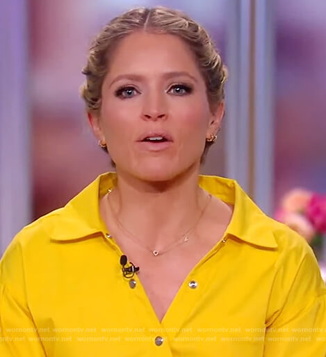 Sara’s yellow shirtdress on The View