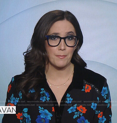 Savannah Sellers’s black floral shirtdress on Today