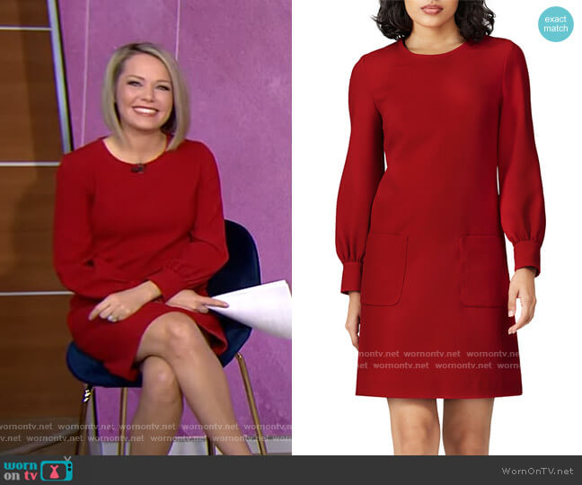 Tara Jarmon Rose Shift Dress worn by Dylan Dreyer on Today