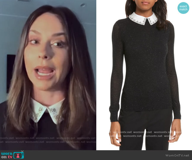 Ted Baker Embellished Collar Sparkle Sweater