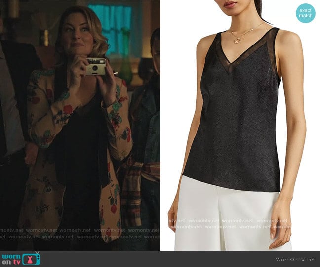 Ted Baker Lilyane Mesh-Trimmed Top worn by Alice Cooper (Mädchen Amick) on Riverdale