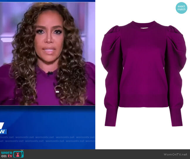 Ulla Johnson Puff Sleeve Jumper worn by Sunny Hostin on The View