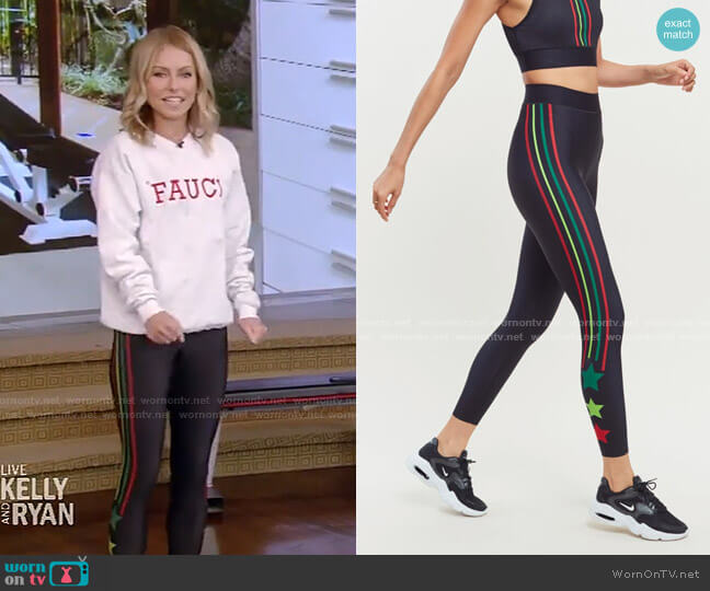 Ultracor Tri Color Stripe & Star Legging worn by Kelly Ripa on Live with Kelly and Mark