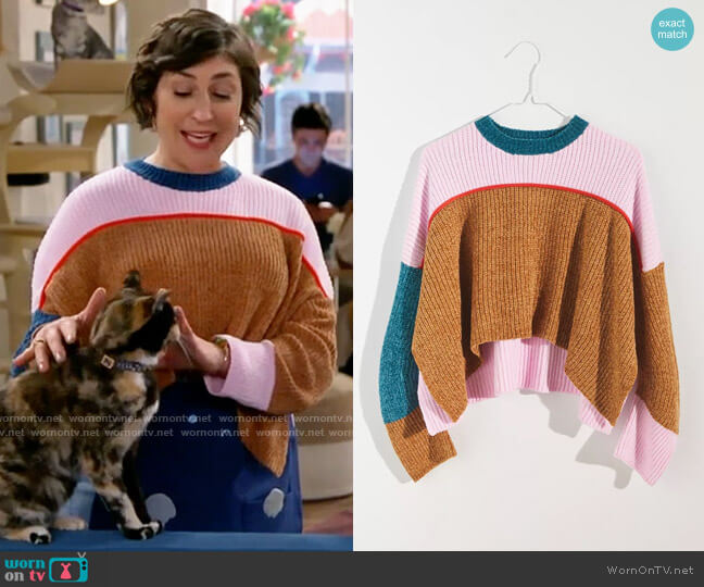 Urban Outfitters Fife Pullover Sweater worn by Kat Silver (Mayim Bialik) on Call Me Kat