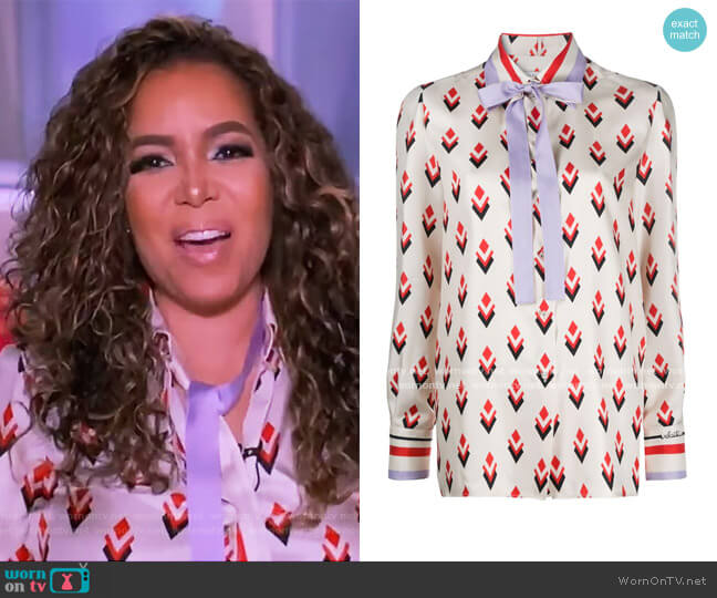 Valentino Pussy-bow Blouse worn by Sunny Hostin on The View