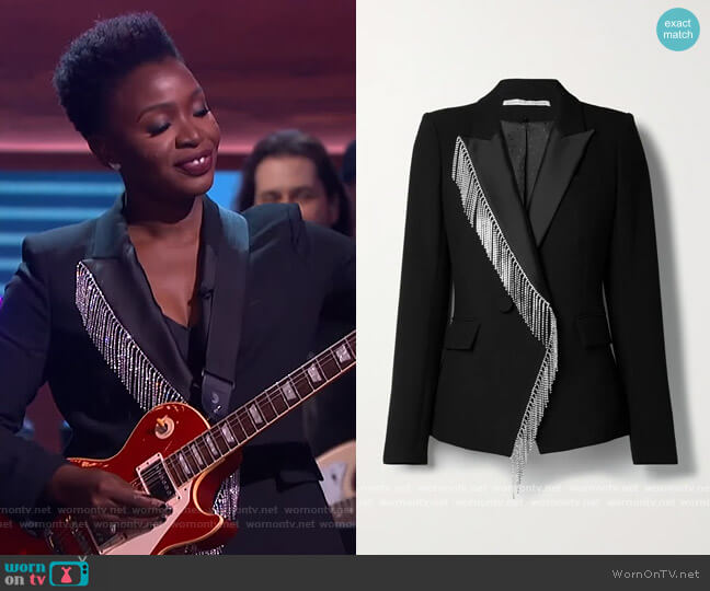 Veronica Beard Clarise crystal-embellished crepe blazer