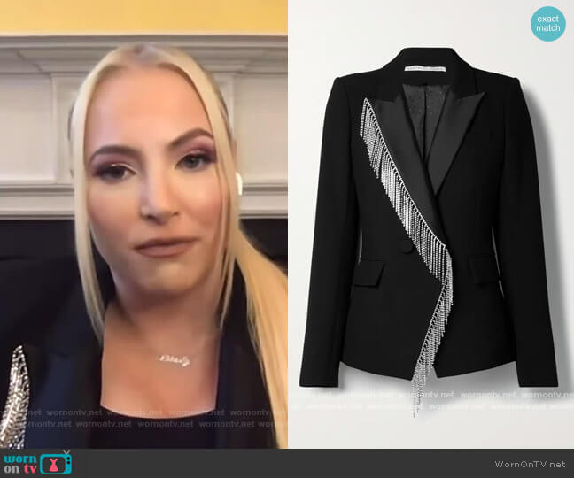 Veronica Beard Clarise Fringed Rhinestone Dickey Blazer